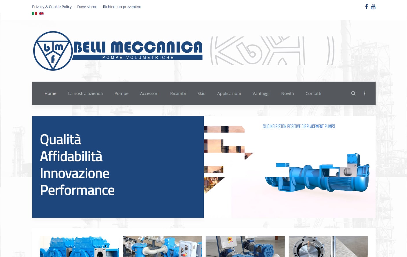 Belli Meccanica - Sito dinamico con blog integrato